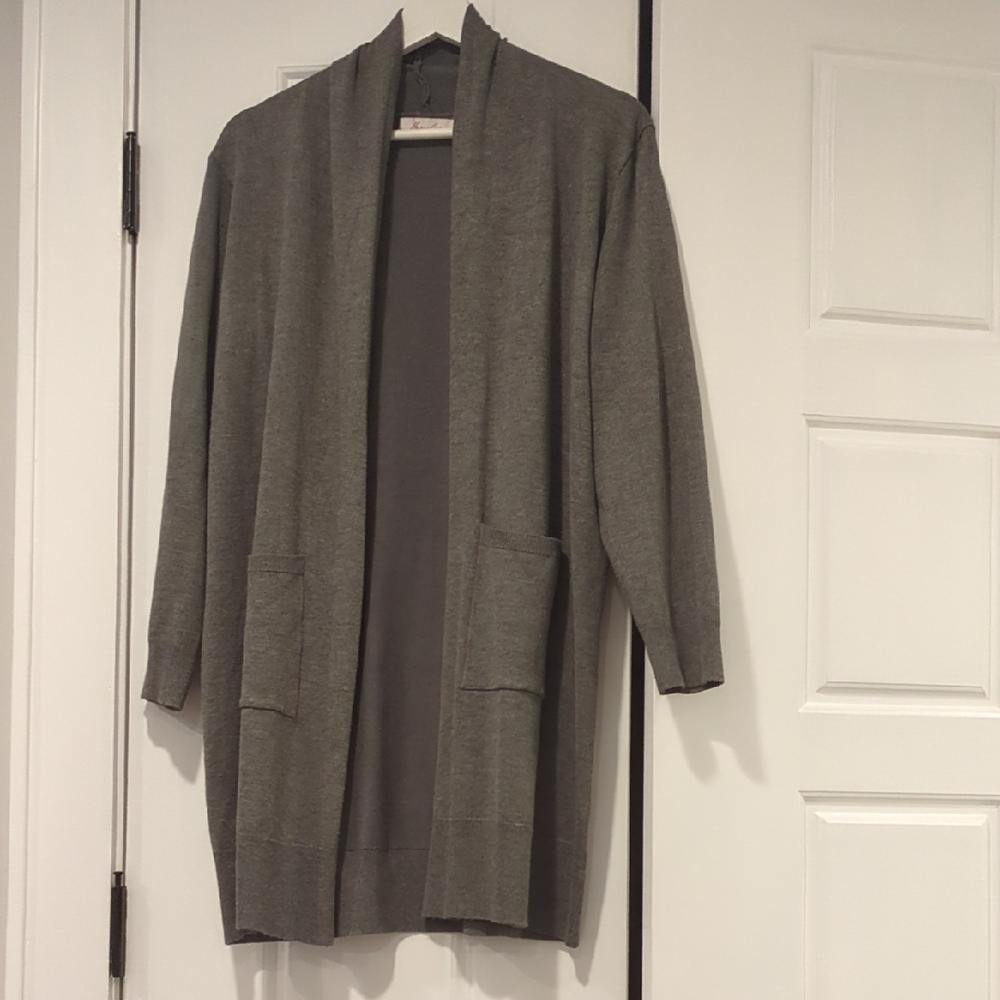 Kuulee Gray Open Cardigan
